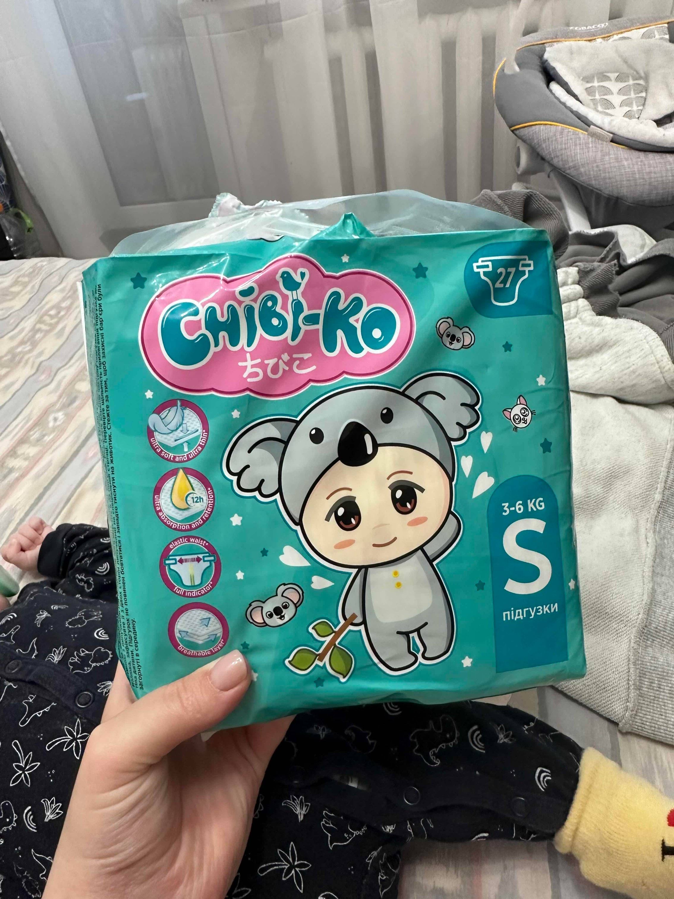 Chibi-Ko підгузки дитячі S 3-6 кг, 27 шт - купити за найкращою
