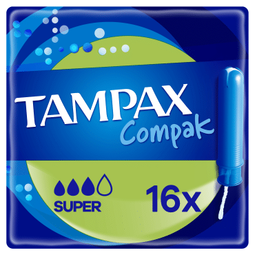 Тампони Tampax Compak Super з аплікатором 16 шт фото 1