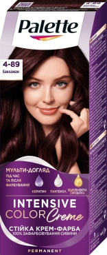 Стойкая крем-краска для волос Palette Интенсивный цвет 4-89 Баклажан 110 мл
