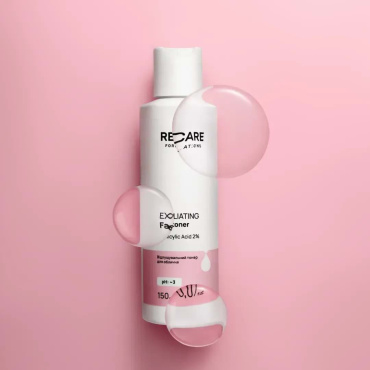 Тонер для обличчя RE.CARE Exfoliating Face toner відлущувальний 150 мл фото 1