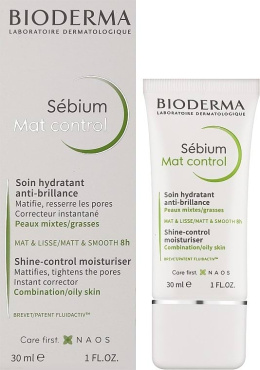 Крем для лица BIODERMA Sebium Mat Control матирующий 30 мл фото 1