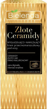 Крем для кожи вокруг глаз Bielenda Golden Ceramides разглаживающий против морщин 15 мл фото 2