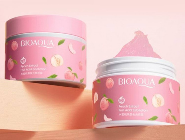 Пилинг для лица и тела BIOAQUA Peach Extract Fruit Acid Exfalialion с экстрактом персика и фруктовыми кислотами 140 г фото 1