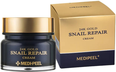 Крем для обличчя Medi-Peel 24k Gold Snail Repair Cream з колоїдним золотом та муцином равлика 50 мл