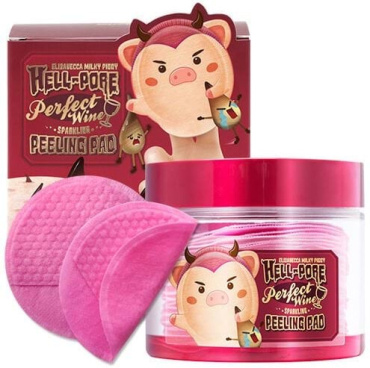 Пілінг-пади для обличчя Elizavecca Hell-pore Perfect Wine очищаючі на основі червоного вина 30 шт. фото 1
