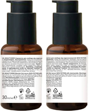 Сироватка для обличчя Beauty Derm Skin Fiction Blemish Out Serum з ніацинамідом 30 мл фото 1