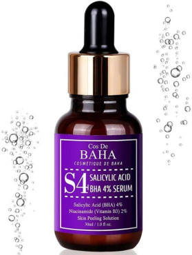 Сироватка-пілінг для обличчя Cos De BAHA Salicylic Acid 4% Serum з саліциловою кислотою 4% 30 мл фото 1