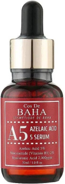 Сыворотка для лица Cos De Baha Azelaic Acid 5 Serum с азелаиновой кислотой 5% 30 мл