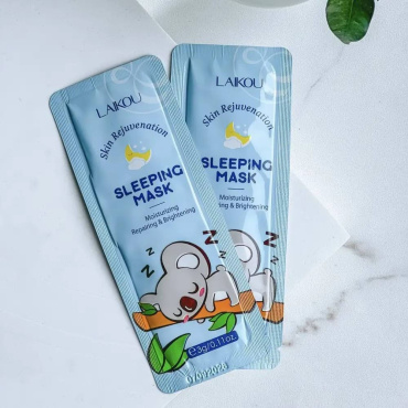 Набор масок  для лица Laikou ночной уход с омолаживающим и отбеливающим эффектом 15 шт. x 3 г фото 4