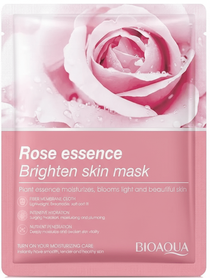 Маска для лица BIOAQUA Rose Essence Brighten Skin осветляющая с эссенцией розы 25 г