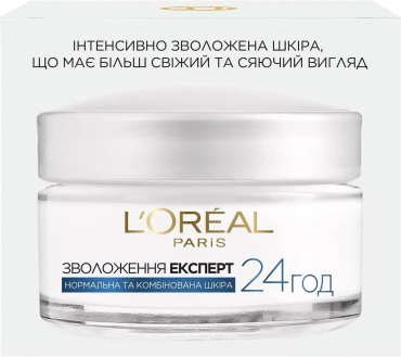Крем-догляд L'Oreal Paris Зволоження експерт денний для нормальної та комбінованої шкіри 50 мл фото 2