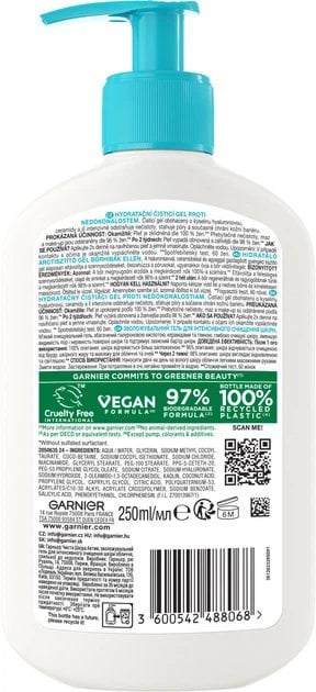 Гель для обличчя Garnier інтенсивне очищення проти недоліків Pure Active, 250мл фото 2