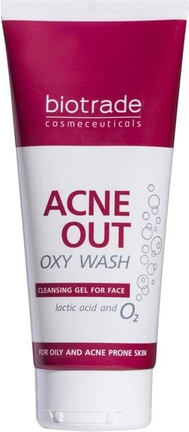 Гель для вмивання BIOTRADE Acne Out з чистим киснем та молочною кислотою 200 мл