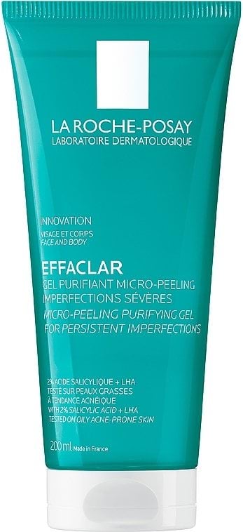 Гель-мікропілінг LA ROCHE-POSAY Effaclar для очищення проблемної шкіри обличчя та тіла 200 мл
