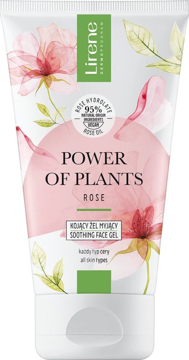 Гель для вмивання Lirene заспокійливий Троянда Power of Plants, 150мл