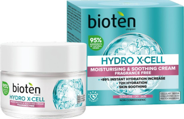 Гель-крем для обличчя BIOTEN Hydro X-Cell Moisturising Gel Cream зволожувальний для нормальної та комбінованої шкіри 50 мл фото 2