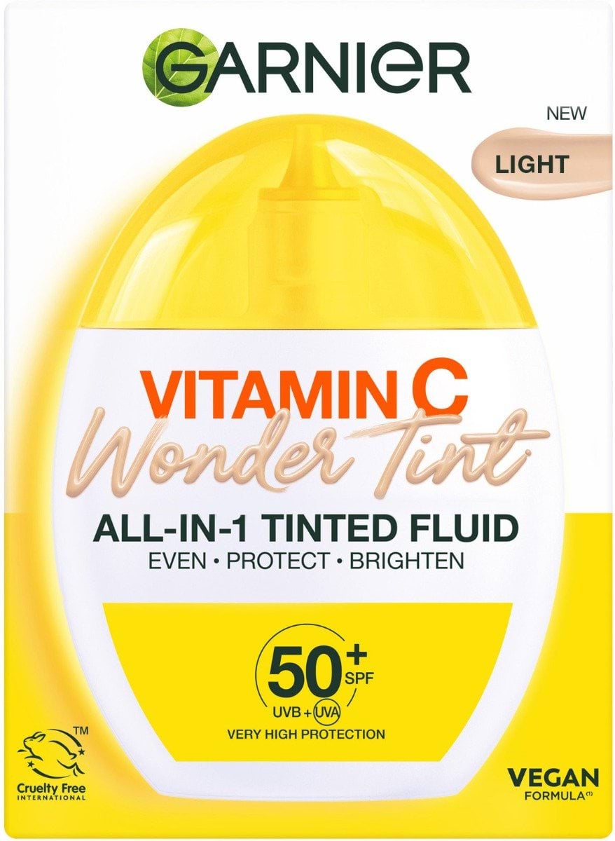 Тональний флюїд Garnier Skin Naturals SPF 50+ з вітаміном С відтінок Light 40 мл — фото 1