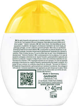 Тональний флюїд Garnier Skin Naturals SPF 50+ з вітаміном С відтінок світлий 40 мл фото 1