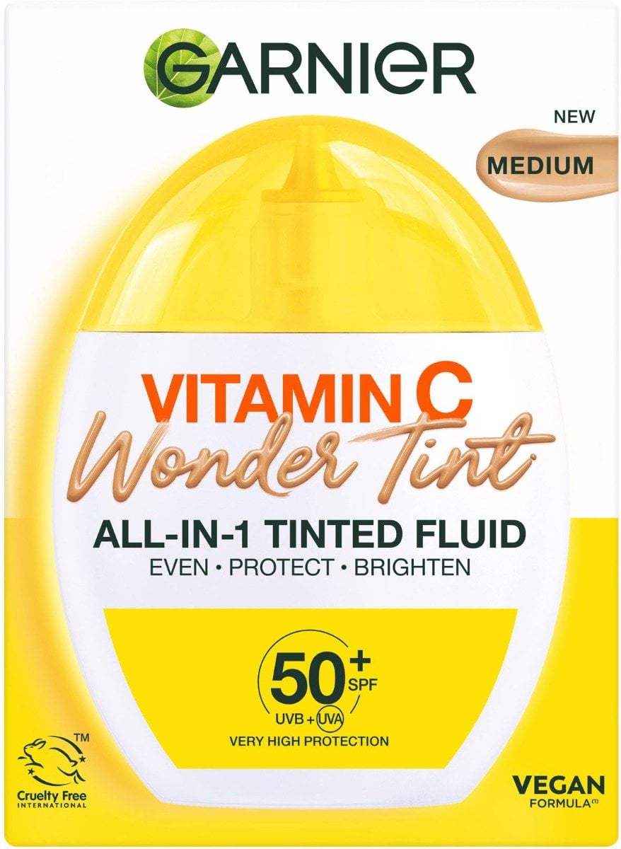 Тональний флюїд Garnier Skin Naturals SPF 50+ з вітаміном С відтінок Medium 40 мл — фото 1