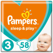 Pampers Sleep & Play подгузники Размер 3 (Midi) 6-10 кг, 58 подгузников фото 7