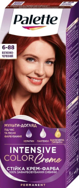 Стойкая крем-краска для волос Palette Интенсивный цвет 6-88 Огненно-красный 110 мл