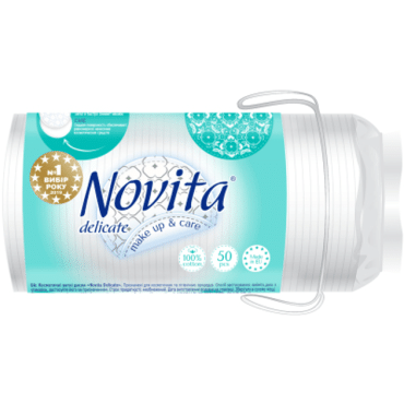 Ватные диски Novita Delicate, 50 шт