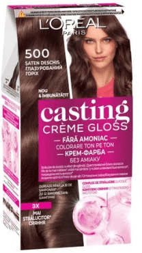 Крем-фарба для волосся без аміаку L'Oreal Paris Casting Creme Gloss відтінок 500 шоколадний макарун 180 мл