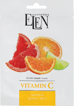 Тканевая маска для лица ELEN cosmetics vitamin C 25 мл