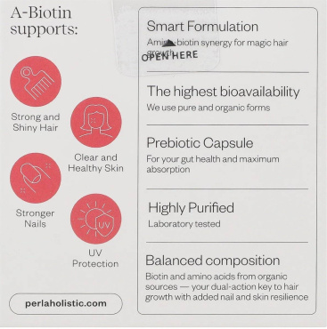 Капсулы Perla Helsa A-Biotin 30 шт. фото 3