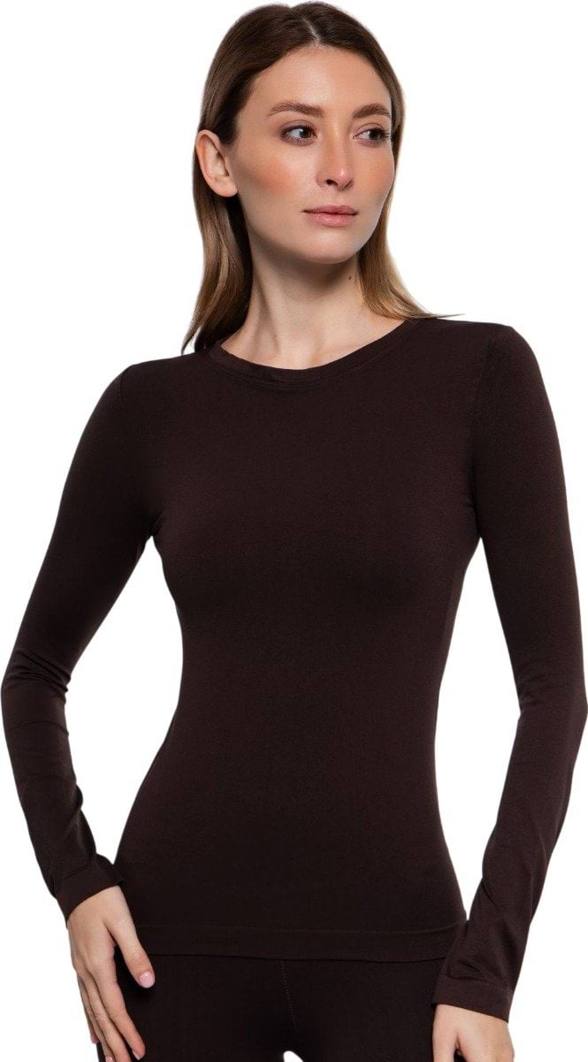 Лонгслив Giulia Longsleeve бесшовный размер S/M 01 chocolate
