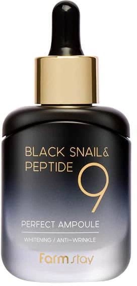Сироватка для обличчя FarmStay Black Snail & Peptide 9 Perfect Ampoule проти зморщок 35 мл