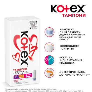 Kotex тампоны супер 8шт фото 3