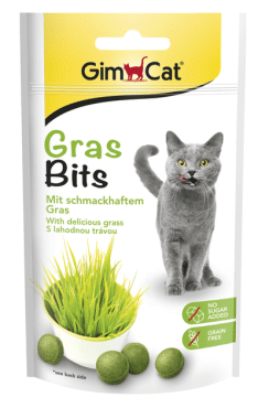 GimCat GrasBits ласощі для котів таблетки з травою, 40г