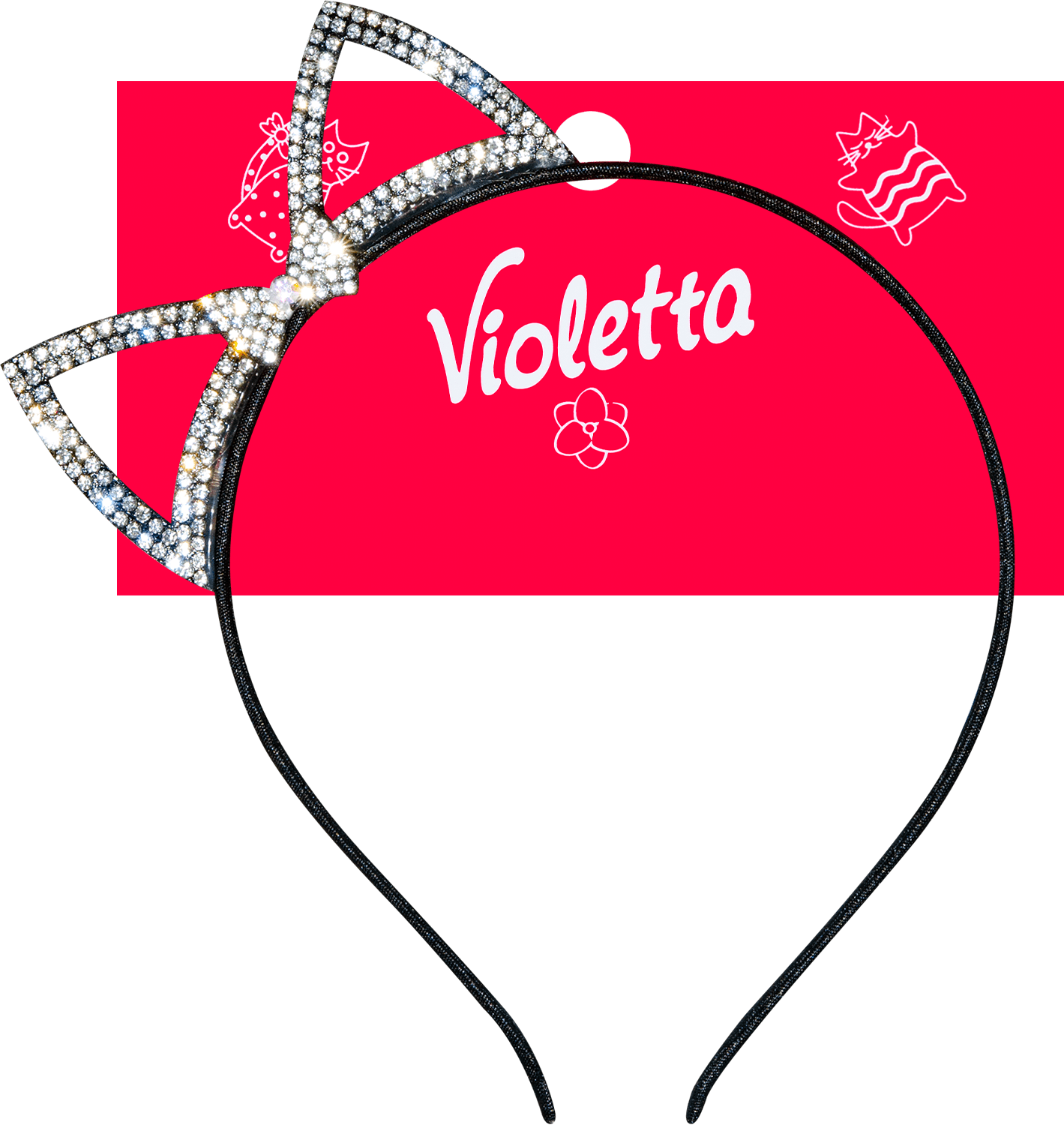 Violetta col. обідок д/волосся дит. з прикрасою арт. CH-SPR-21-351, 1шт