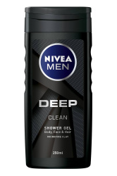 Гель для душу NIVEA MEN DEEP* для тіла, обличча та волосся 250 мл