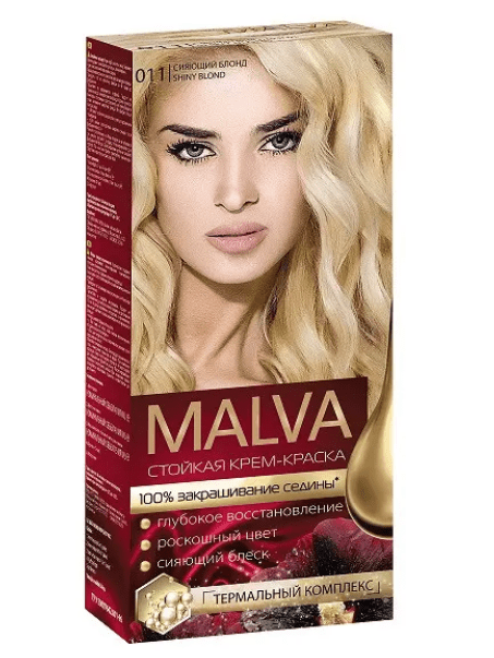 Крем-краска для волос Malva №011 Светящийся блонд