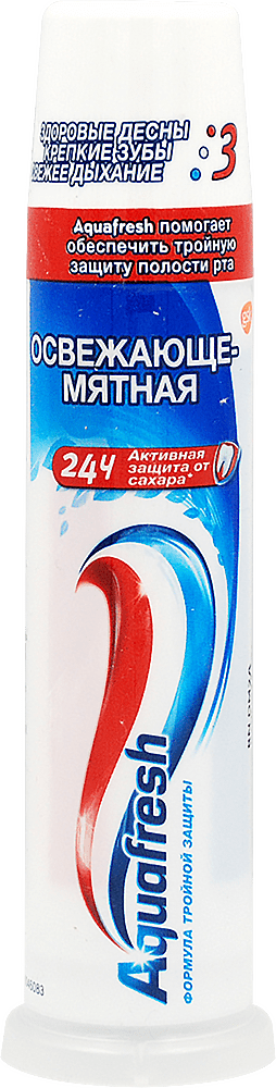 Зубная паста Aquafresh Освежающая-мятная в порш.уп., 100 мл