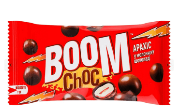 Boom Choc арахис в шоколаде и цветной глазури, 50г