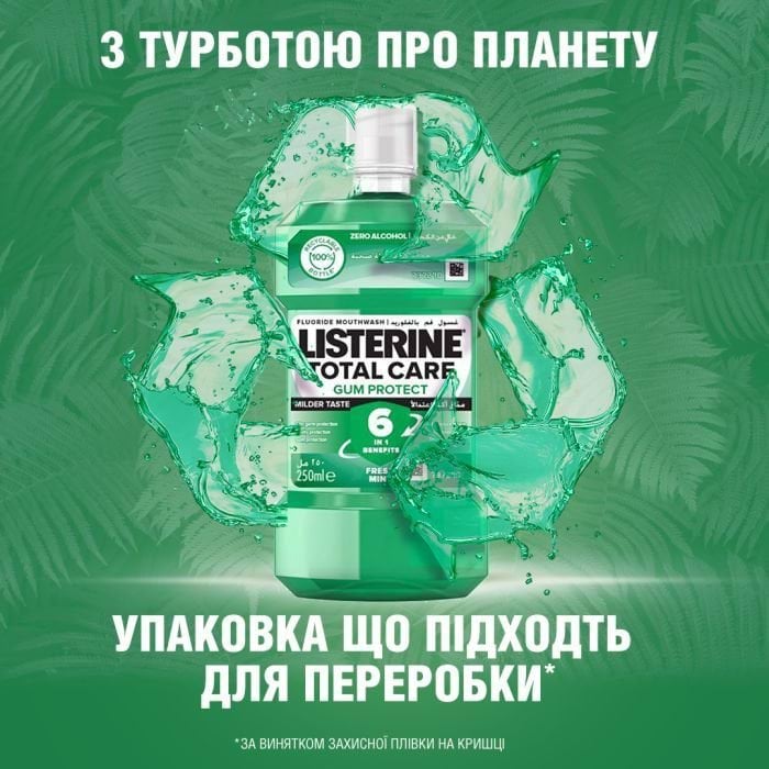 Ополаскиватель для ротовой полости Listerine Total Care Защита зубов и десен 250 мл фото 5
