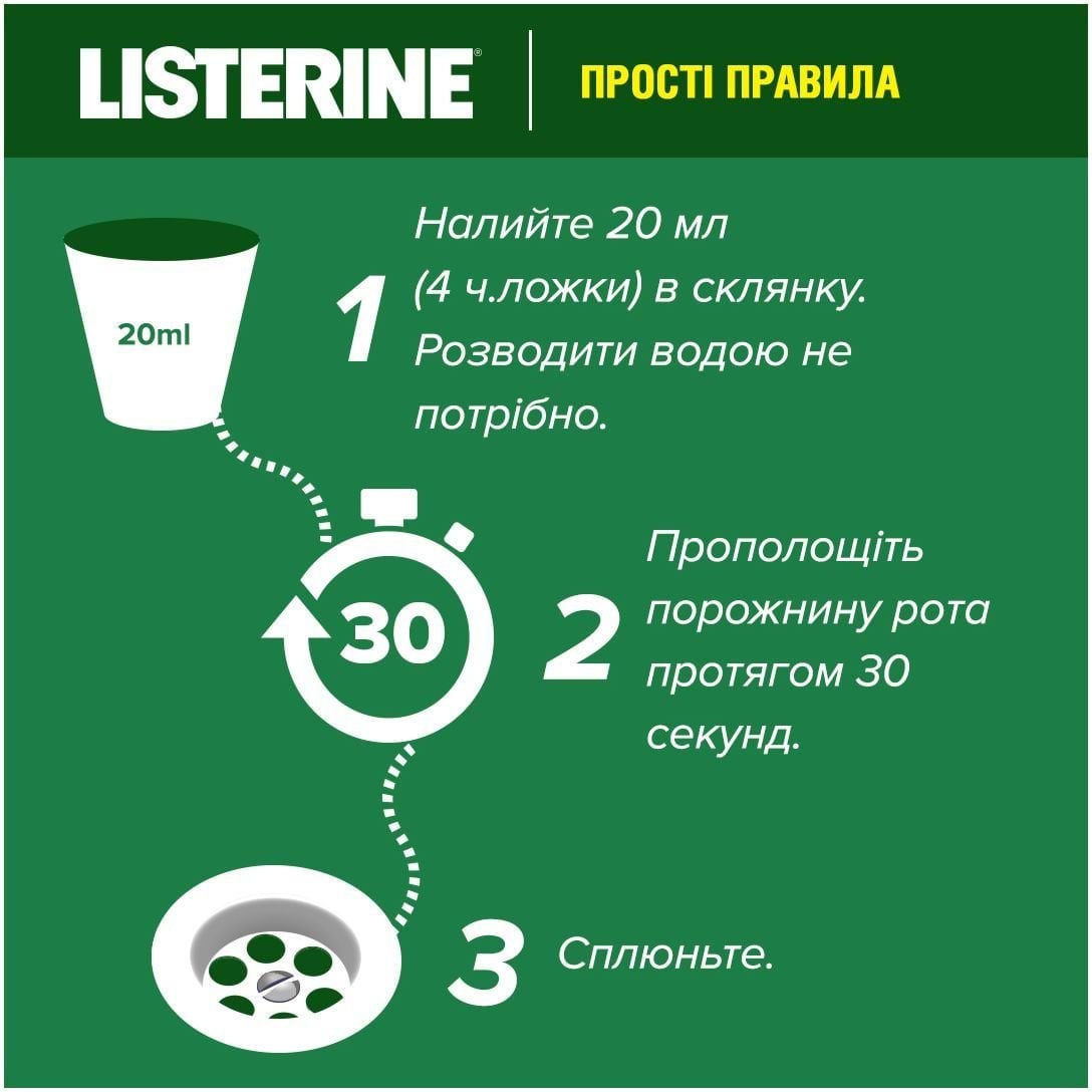Ополаскиватель для ротовой полости Listerine Total Care Защита зубов и десен 250 мл фото 8