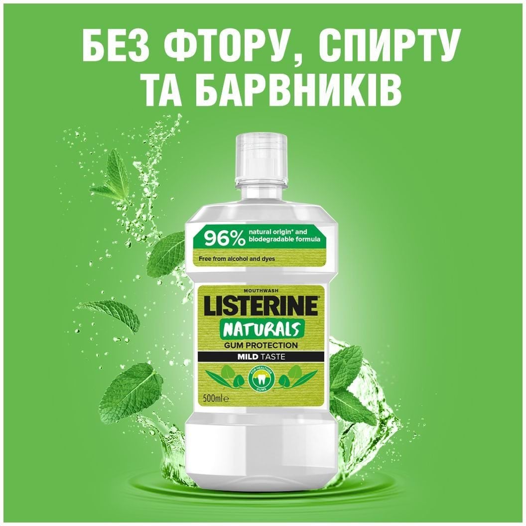 Ополаскиватель для полости рта Listerine Натуральный 500 мл фото 1