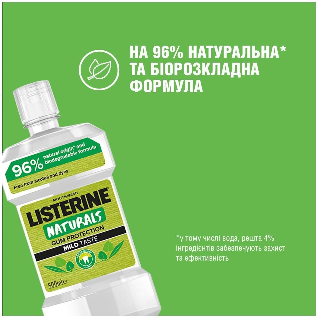 Ополаскиватель для полости рта Listerine Натуральный 500 мл фото 4