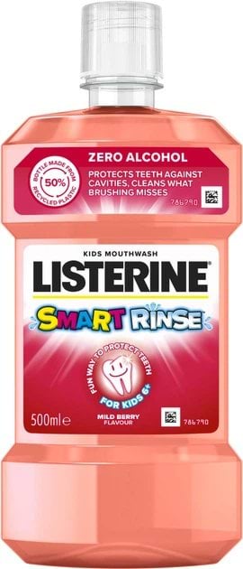 Ополаскиватель для полости рта Listerine Smart Rinse детский мягкий ягодный вкус 500 мл