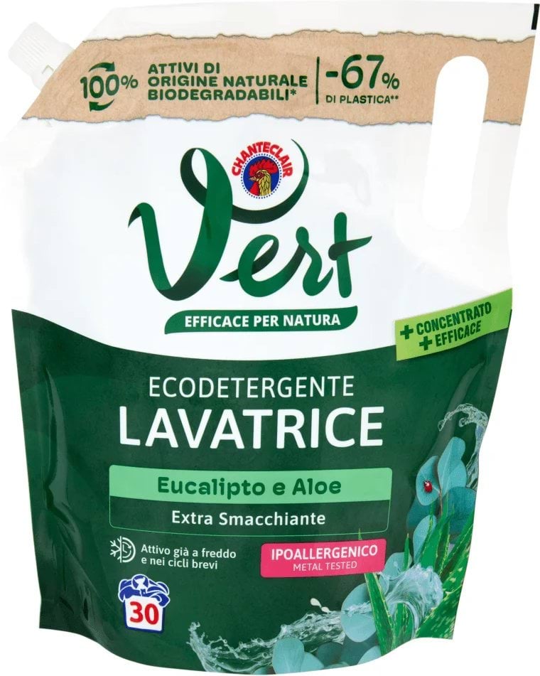 Кондиціонер-ополіскувач для білизни ChanteClair Vert з ароматом евкаліпту та алое 1.2 л