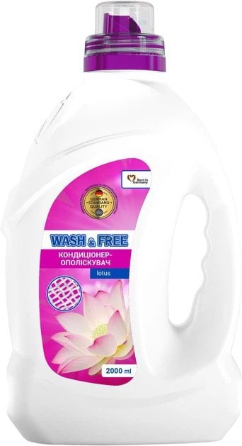 Кондиціонер-ополіскувач для білизни WASH&FREE лотос 2 л
