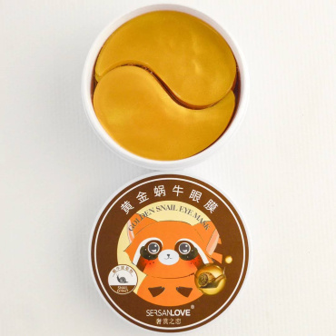 Патчі під очі гідрогелеві Sersanlove Golden Snail з муцином равлик 60 шт. фото 1