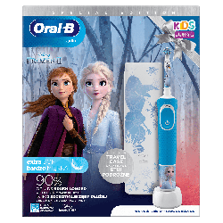 Электрическая зубная щетка ORAL-B Kids D100.413.2KX FrozenII типа 3710+дорожный чехол 3+года