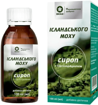 Сироп ісландського моху Віола з підсолоджувачем 100 мл фото 2