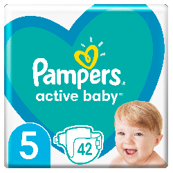 Pampers Active Baby подгузники Размер 5 11-16 кг, 42 подгузника