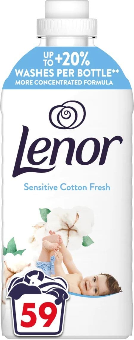 Кондиціонер для білизни Lenor Свіжість Бавовни для чутливої шкіри 1.239 л